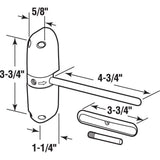 Safety Spring Door Closer, 4-1/4 in., Diecast Construction, White, Non-Handed - Super Arbor