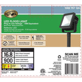 Line Voltage Black Outdoor Integrated LED Landscape Flood Light