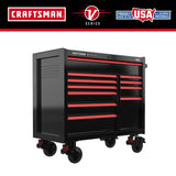 CRAFTSMAN V-Series 41-in W x 40-in H 11-Drawer Steel Rolling Tool Cabinet (Black)