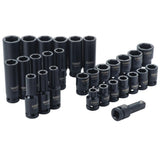 1/2 in. Drive Impact Socket Set (30-Piece) - Super Arbor