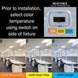 Commercial Electric 2 ft. x 4 ft. Daylight Harvesting LED Panel Light Troffer w/ Motion Sensor Adjustable CCT Lumens Watts 120-277V Dimmable