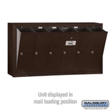 3500 Series Bronze Surface-Mounted Private Vertical Mailbox with 6 Doors - Super Arbor