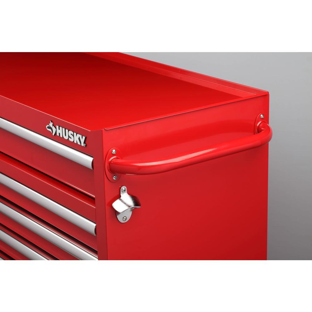61 in. W 18-Drawer Combination Tool Chest and Rolling Cabinet Set in Gloss Red