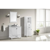 Merryfield 31 in. W x 22 in. D Bath Vanity in White with Marble Vanity Top in Carrara White with White Basin - Super Arbor