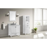 Merryfield 31 in. W x 22 in. D Bath Vanity in White with Marble Vanity Top in Carrara White with White Basin - Super Arbor