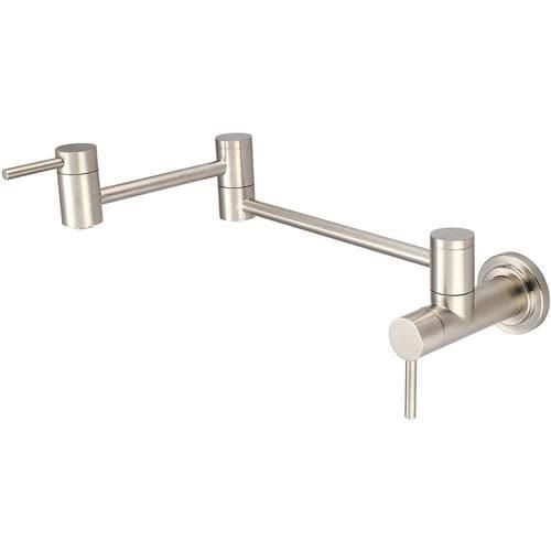 Pioneer Industries Motegi Brushed Nickel 2-Handle Wall-Mount Pot Filler Handle Kitchen Faucet