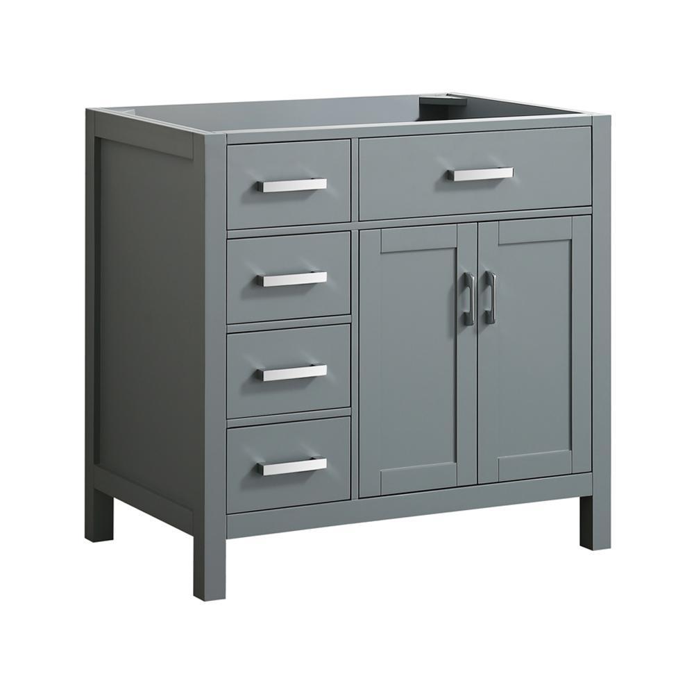 Hampton 42 in. W x 21.5 in. D Bath Vanity Cabinet Only in Grey - Super Arbor