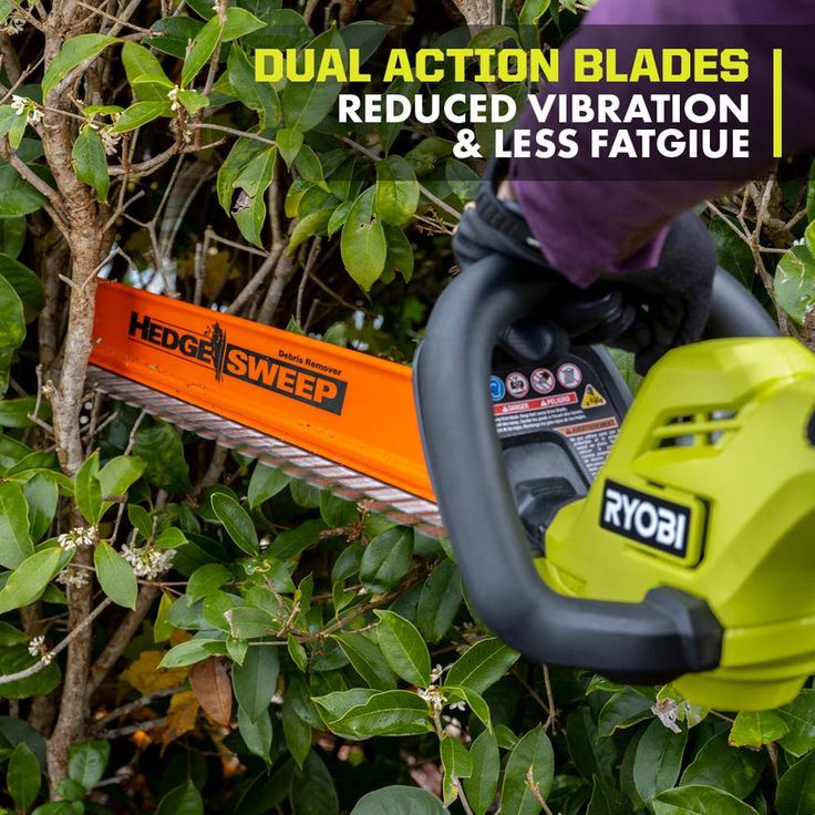 RYOBI ONE+ 22 in. 18-Volt Lithium-Ion Cordless Battery Hedge Trimmer (Tool Only)