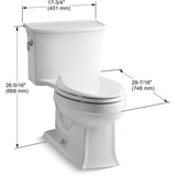 Archer 1-piece 1.28 GPF Single Flush Elongated Toilet in White - Super Arbor