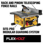 FLEXVOLT 60-Volt MAX Li-Ion Cordless Brushless 8-1/4 in. Table Saw Kit with Bonus FLEXVOLT Li-Ion 6.0 Ah Battery Pack - Super Arbor