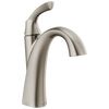 Delta Sandover Spotshield Brushed Nickel 1-handle Single Hole WaterSense Bathroom Sink Faucet with Drain