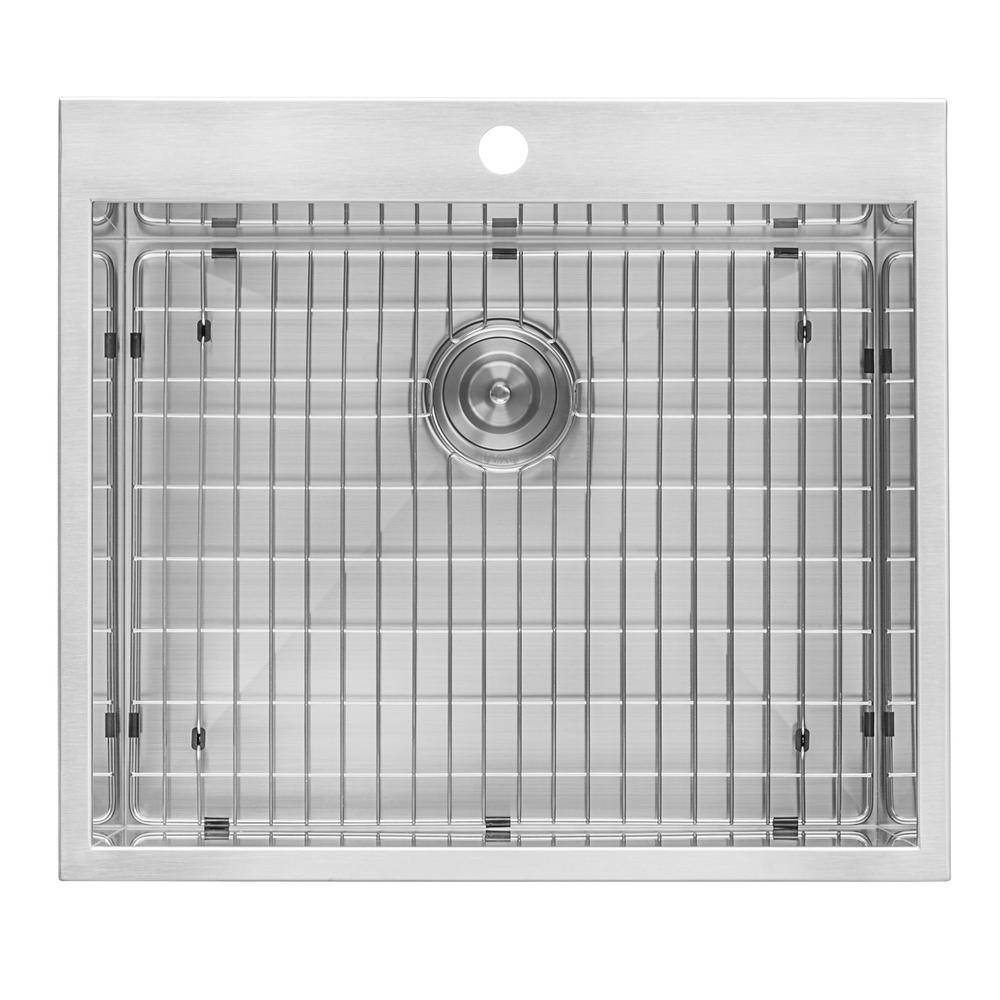 22 in. x 22 in. x 12 in. Deep Single Bowl Top Mount Stainless Steel Utility Sink - Super Arbor