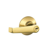 Elan Satin Nickel Light Commercial Keyed Entry Door Lever - Super Arbor