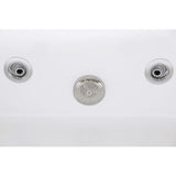 66.9 in. Acrylic Clawfoot Whirlpool Bathtub in White - Super Arbor