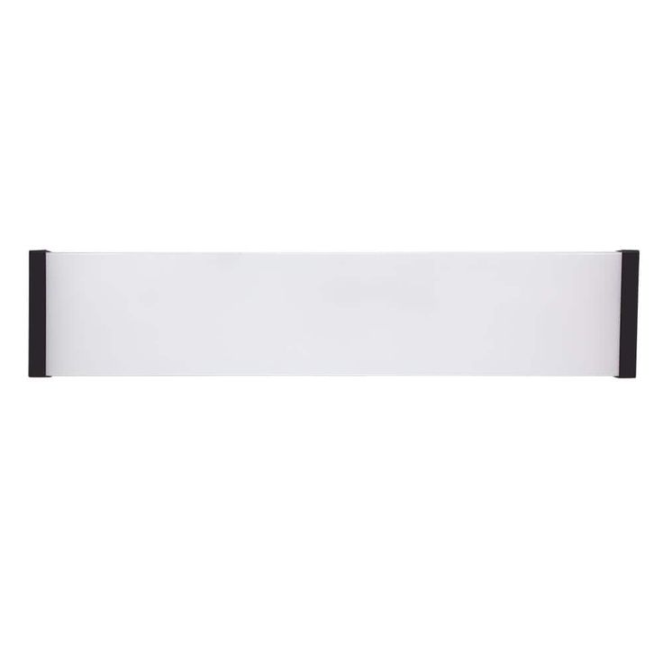 Commercial Electric 48 in. x 10 in. 4200 Lumens Matte Black End Caps Integrated LED Panel Light Selectable CCT Kitchen Lighting