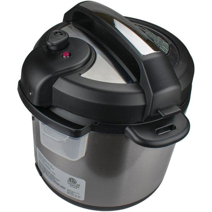 Easy Pot 6 Qt. Silver Electric Slow Cooker with LED Display