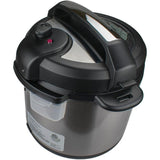 Easy Pot 6 Qt. Silver Electric Slow Cooker with LED Display
