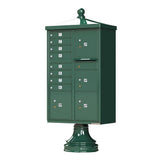 Vital 1570 8 Mailboxes 2 Parcel Lockers 1 Outgoing Pedestal Mount Cluster Box Unit - Super Arbor