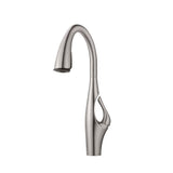 Kai Single-Handle Pull-Down Sprayer Kitchen Faucet in Stainless Steel - Super Arbor