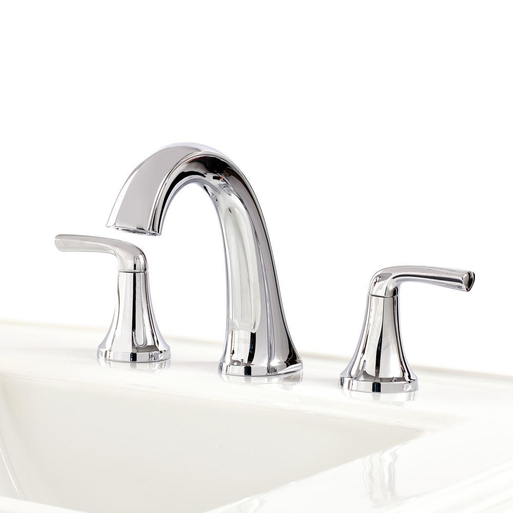 Ladera 8 in. Widespread 2-Handle Bathroom Faucet in Polished Chrome - Super Arbor