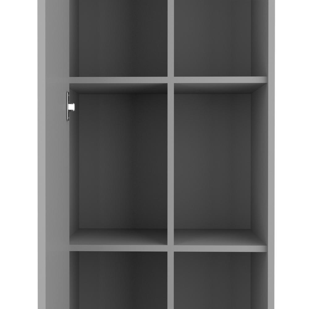 Tridell 21 in. W x 14 in. D x 68 in. H Bathroom Cabinet in Gray - Super Arbor