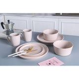 32-Piece Casual Pink Stoneware Dinnerware Set (Set for 8)