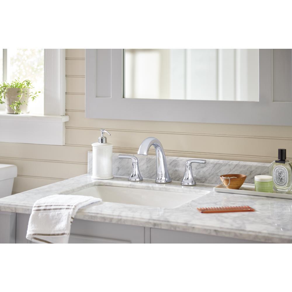 Ladera 8 in. Widespread 2-Handle Bathroom Faucet in Polished Chrome - Super Arbor