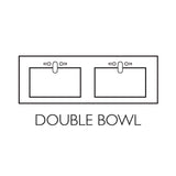 Camilla 73 in. W Cultured Marble Vanity Top in Solid White with Solid White Double Basin and 4 in. Faucet Spreads - Super Arbor