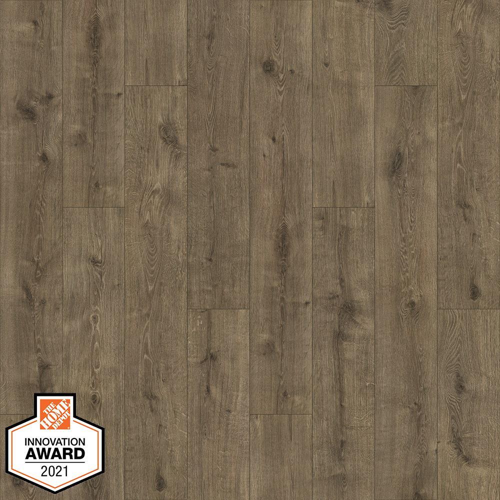 Defense+ 6.14 in. W Ashebrook Oak Antimicrobial Waterproof Laminate Wood Flooring (451.36 sq. ft./pallet) - Super Arbor