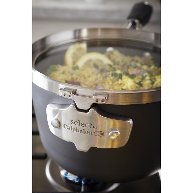 Select Space Saving 3.5 qt. Hard-Anodized Aluminum Nonstick Sauce Pan in Black with Glass Lid