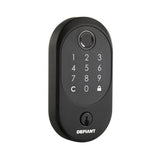 Defiant Hubspace Matte Black Round Biometric Fingerprint Electronic Touchpad Deadbolt