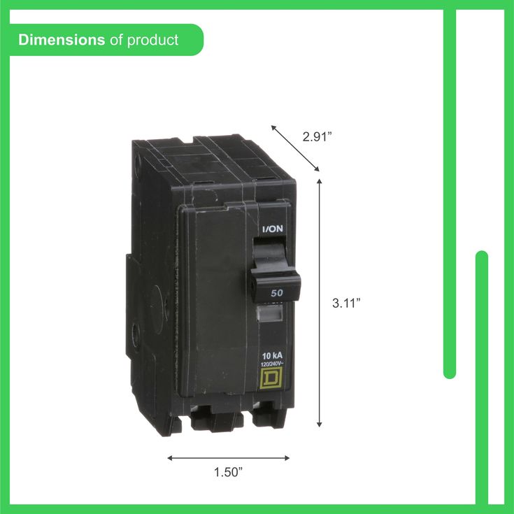Square D QO 50-Amp 2-Pole Standard Trip Circuit Breaker