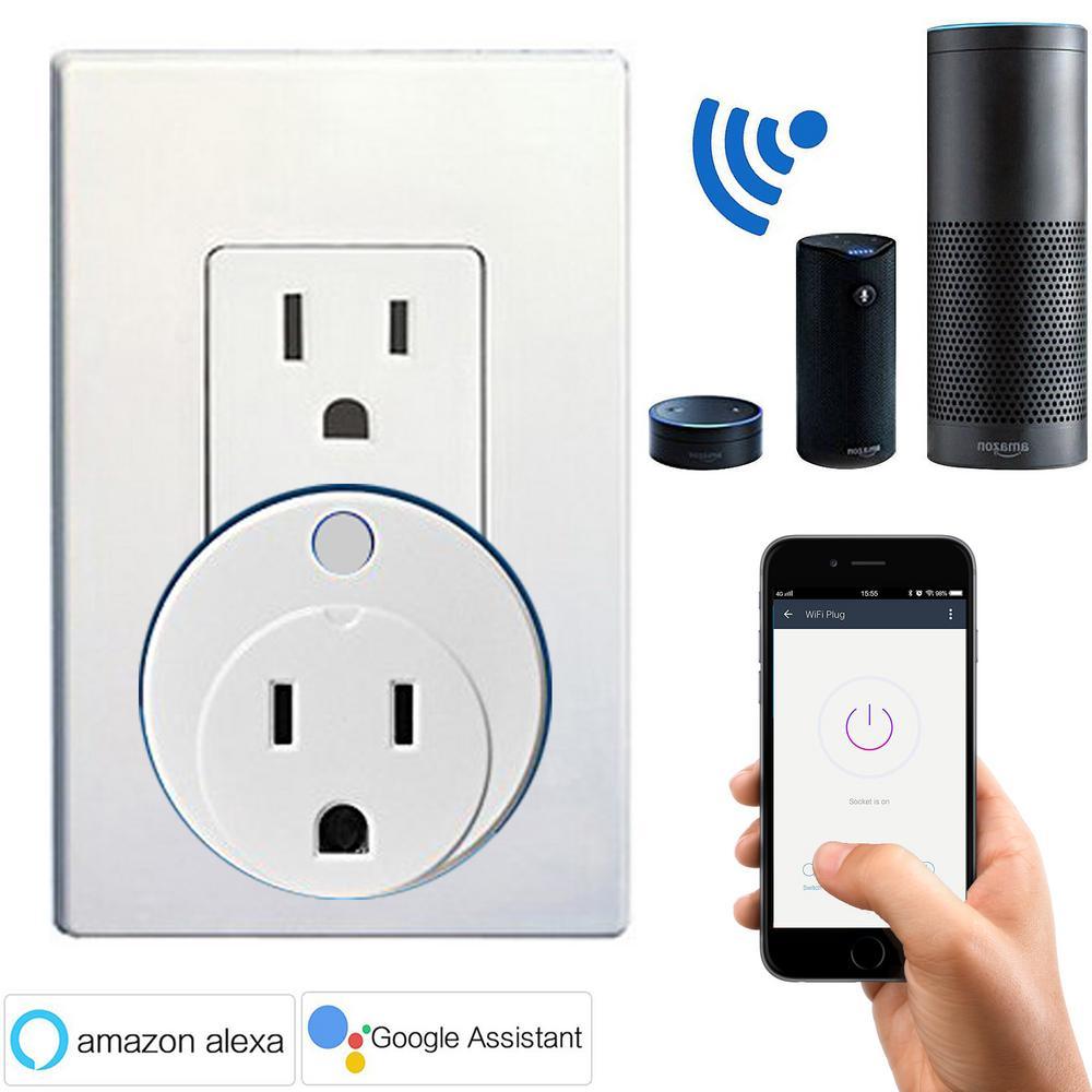 Mini Round Wi-Fi Smart Plug Works with Alexa and Google Home for Voice Control Save Energy and Reduce Electric Bill - Super Arbor