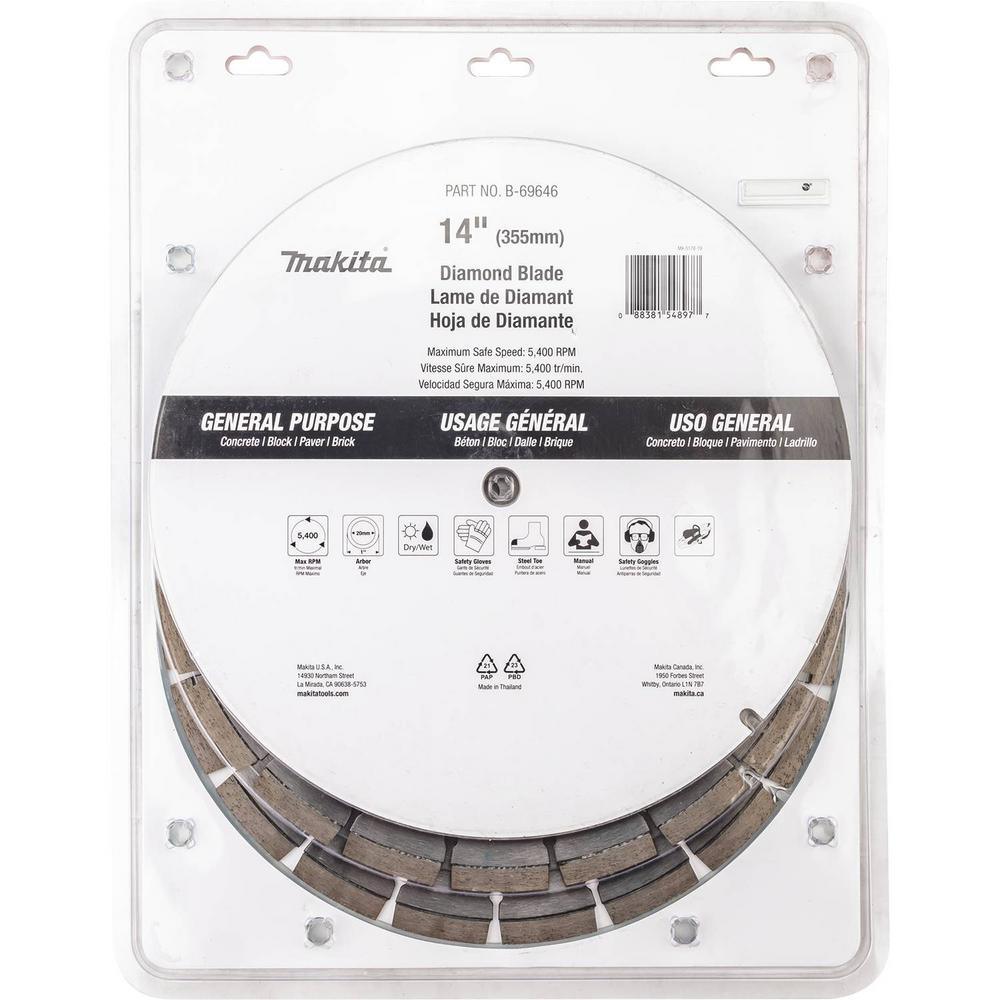 14 in. Segmented Rim Diamond Blade for General Purpose (3-Pack) - Super Arbor