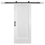 36 in. x 84 in. Lincoln Park Primed Interior Sliding Barn Door Slab with Hardware Kit - Super Arbor
