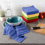 100% Cotton Striped Chevron Weave 16 Piece Set of Kitchen Dish Clothes