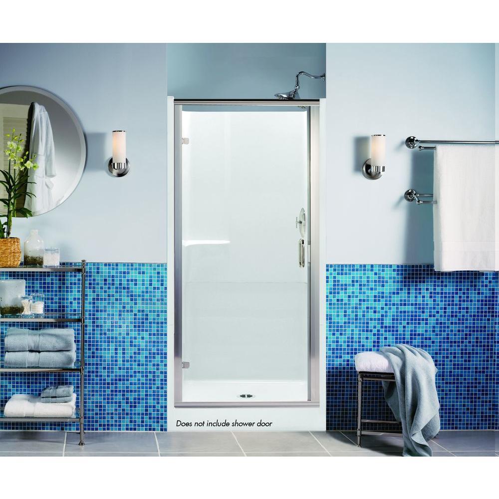 Varia 36 in. x 36 in. x 72 in. 2-Piece Shower Stall with Center Drain in White - Super Arbor