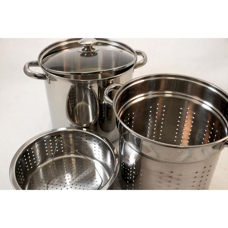 4-Piece 12 Qt. Professional 18/10 Stainless Steel Multi-Cooker with Lid