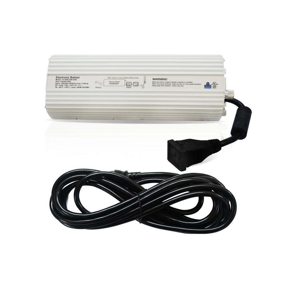 600-Watt HPS Grow Light System with Basic Wing Reflector - Super Arbor