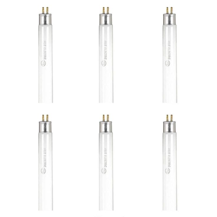 Feit Electric 1 ft. 8-Watt T5 Soft White (2700K) G5 Linear Fluorescent Tube Light Bulb (6-Pack)