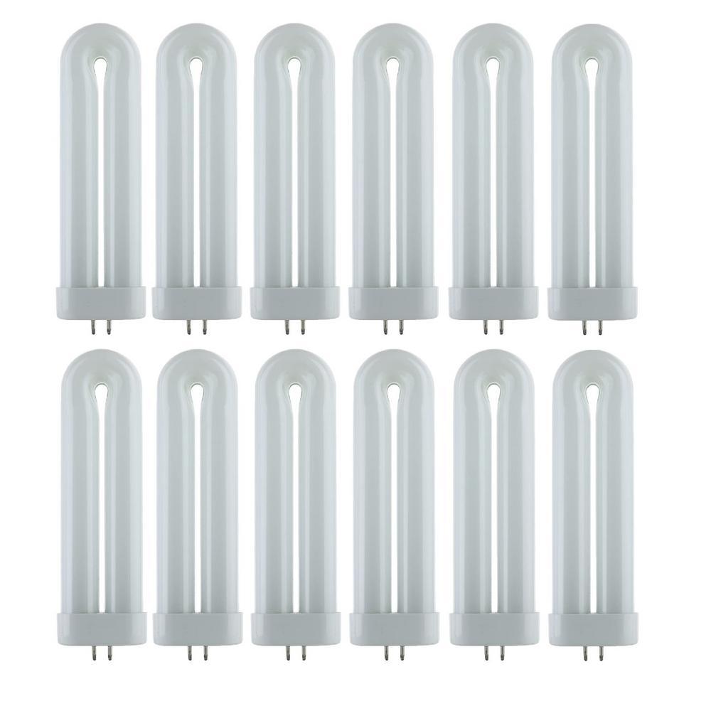 12-Watt U-Shape Fluorescent CFL Plugin Light Bulb, 4100K Cool White (5-Pack) - Super Arbor