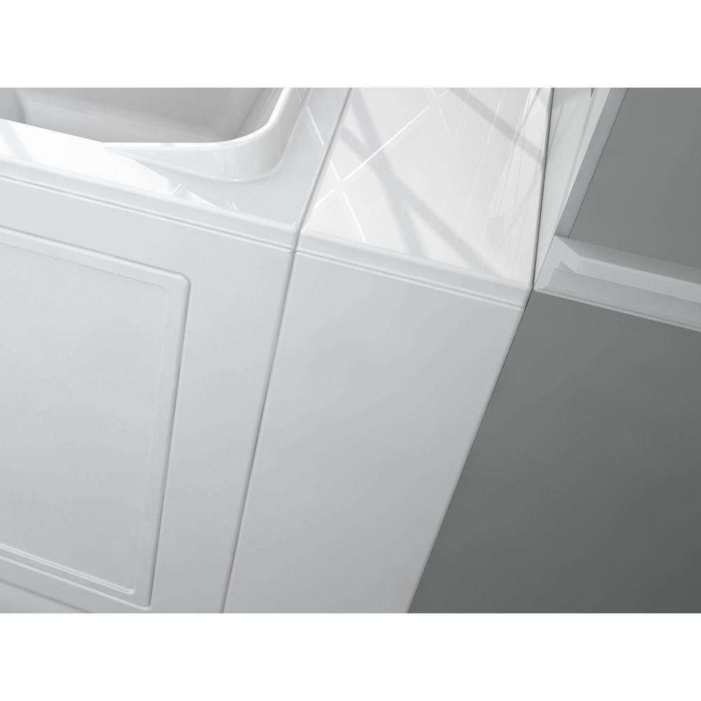 Gelcoat Value Series 52in. x 32in. Right Hand Touch Control Walk-In Whirlpool Bathtub with Outward Opening Door in White - Super Arbor