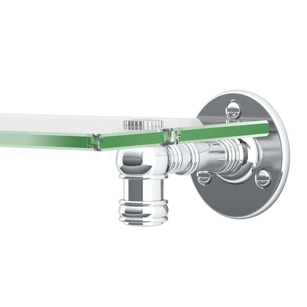 Cafe 20.13 in. W Glass Bathroom Shelf in Chrome - Super Arbor