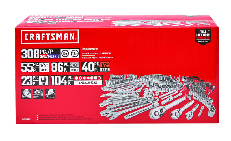 Craftsman 308 pc Mechanic's Tool Set - Metric and SAE