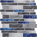 Art3d Marble Blue&Gray 12 in. x 12 in. Peel and Stick Wall Tile Backsplash (10-Pack)