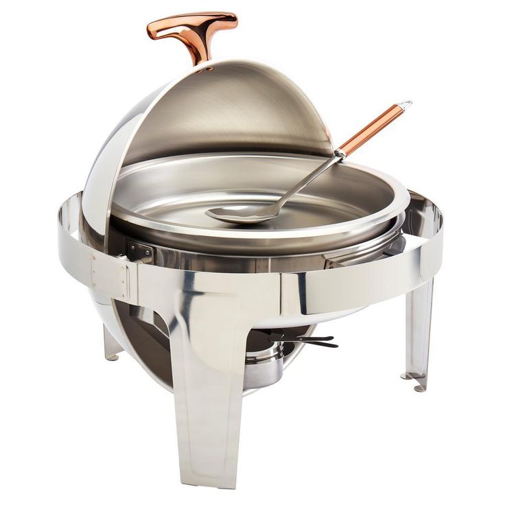5PC 6.3 QT Roll Top Chafing Dish