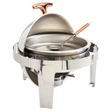 5PC 6.3 QT Roll Top Chafing Dish