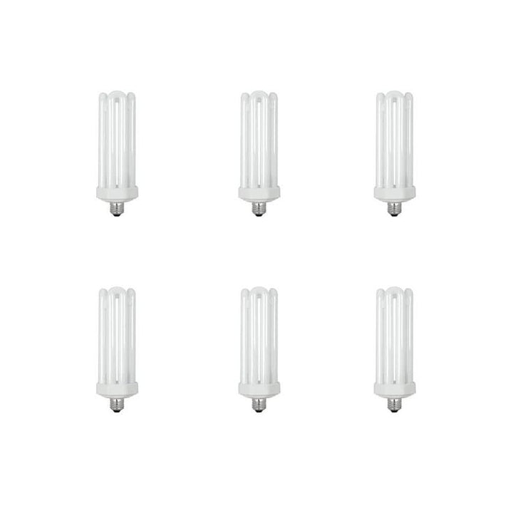 300-Watt Equivalent Daylight Quad Tube E26 Base with Mogul Adapter CFL Light Bulb (6500K) (6-Pack)