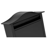 Saratoga Black Wall-Mount Lockable Mailbox - Super Arbor