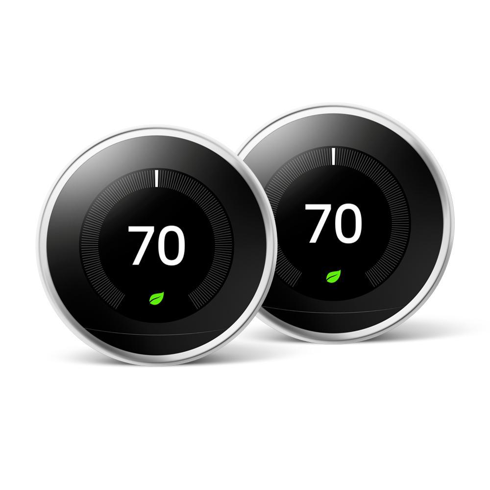 Nest Learning Thermostat 3rd Gen in White (2-Pack) - Super Arbor